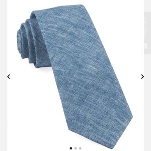 NEW Tie Bar Freehand Solid slate blue tie